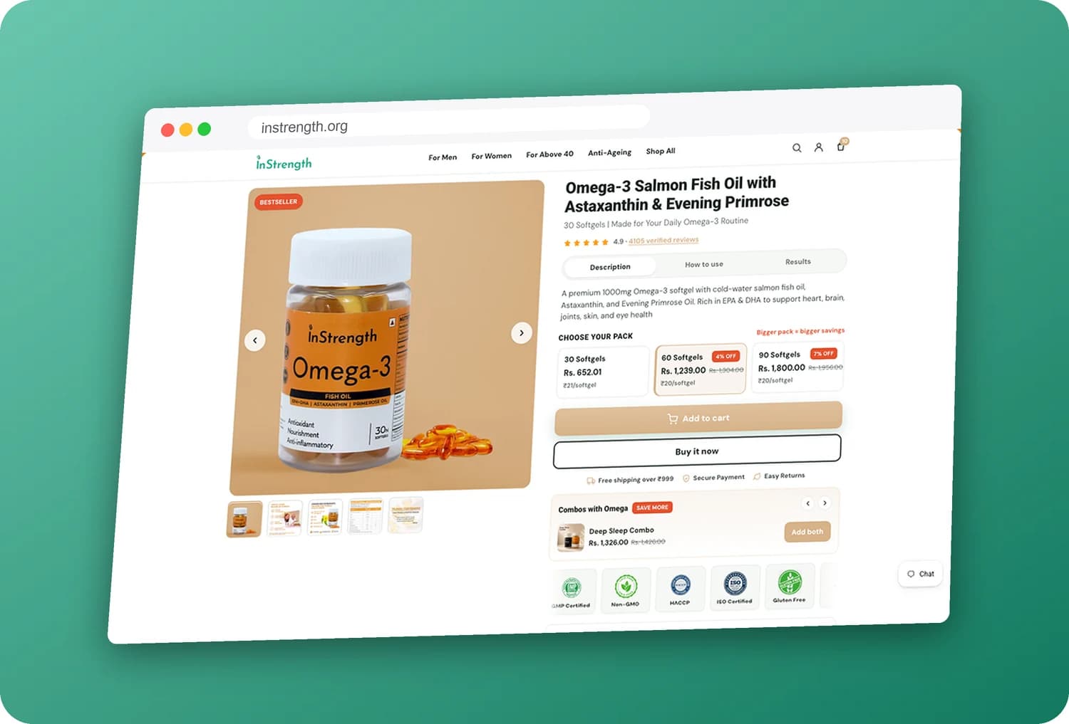 InStrength — CRO & Product page redesign
