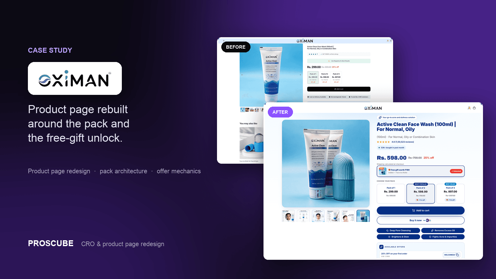 Oximan — CRO & Product page redesign