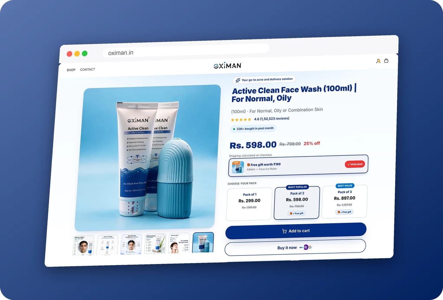 Oximan — CRO & Product page redesign