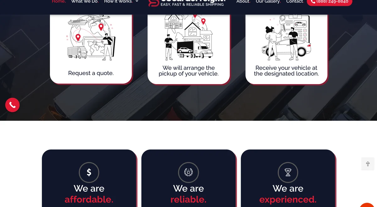 US Cargo Freight — the three steps stated plainly before anyone commits
