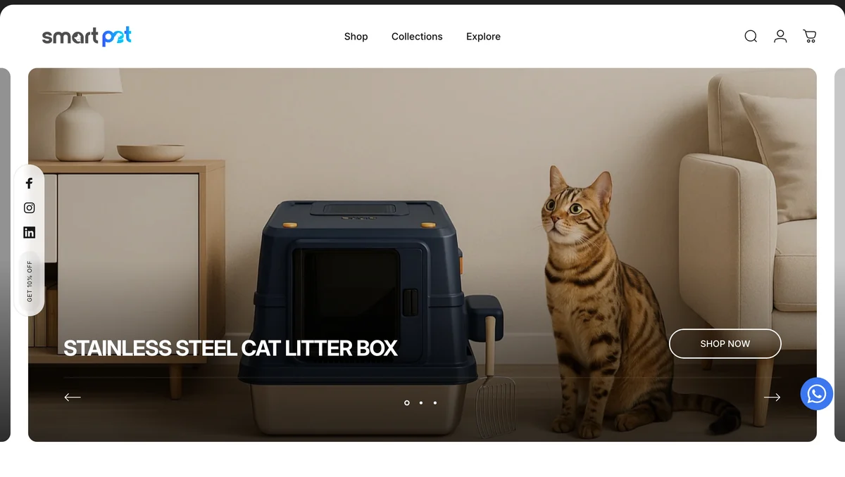 Smart Pet — the product shown in the room it lives in