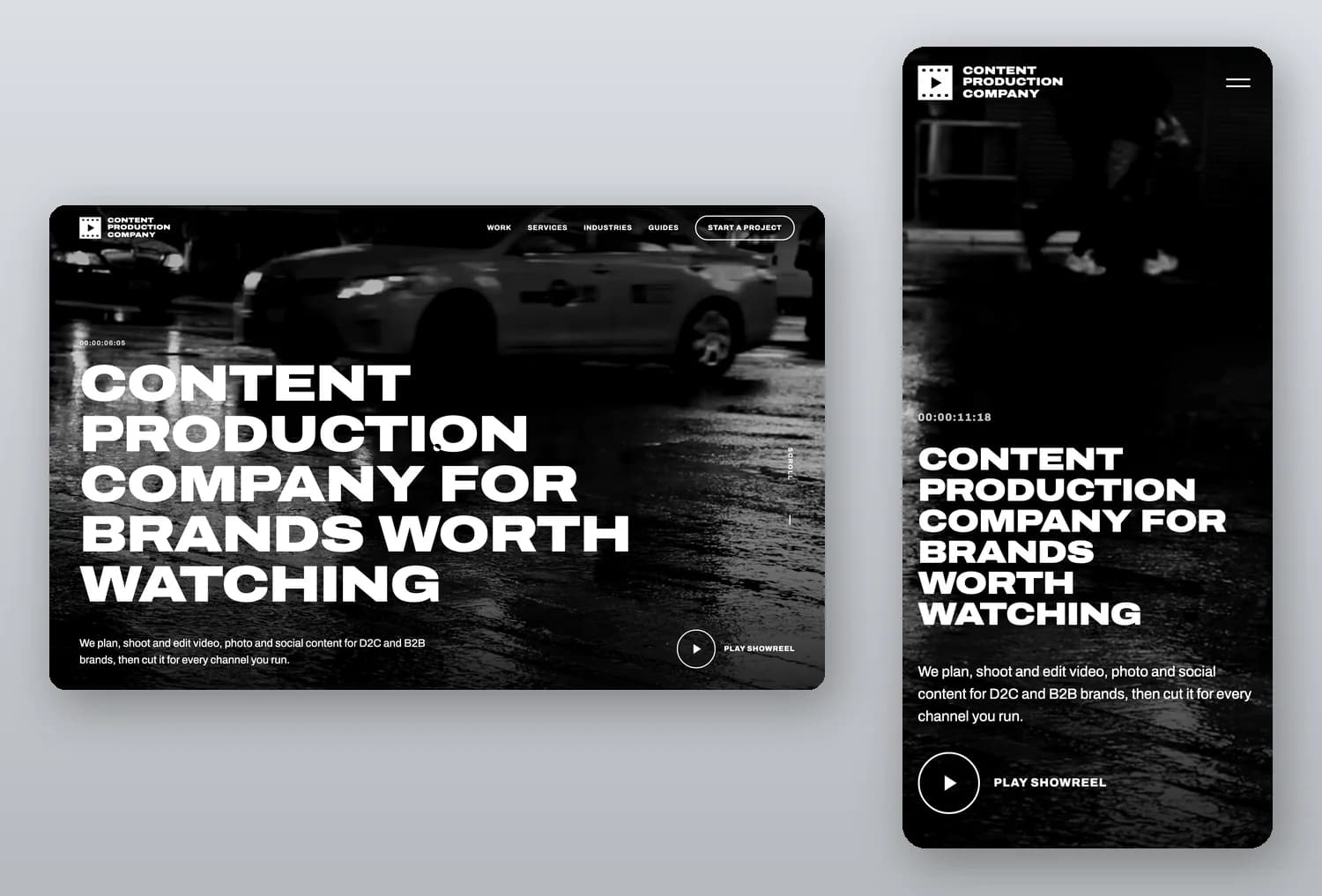 Content Production Company — Web Design & Develop by Proscube
